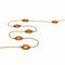 Collier Collier à maillons ovales en or 14 carats et verre ambré 58 Facettes