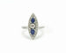 Bague Bague avec saphirs et diamants, en or blanc 58 Facettes