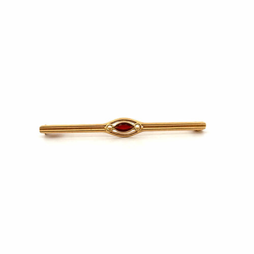 Broche Broche or jaune et grenat 58 Facettes BRO-GS38384-3