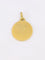 Pendentif AUGIS- Médaille amour ronde Plus qu’hier moins que demain or jaune diamants rubis 58 Facettes J256