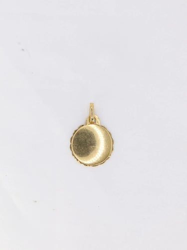 Pendentif Médaille amour Augis en or, plus qu'hier moins que demain 58 Facettes J233