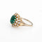 Bague Bague cabochon en diamant émeraude, bague de fiançailles en or vintage avec pierres précieuses 58 Facettes G13426