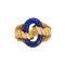 Bague 54 Bague Lapis Lazuli des années 70 Ovale Vintage Or Jaune 58 Facettes G13413