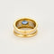 Bague 55 Bague jonc or jaune et gris, saphir et diamants 58 Facettes PER1277