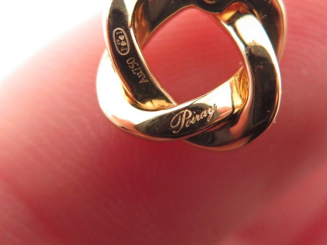 Boucles d'oreilles boucles d'oreilles POIRAY puces tresse or jaune diamants 58 Facettes 260895