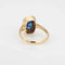 Bague 53.5 Bague Saphir Diamant Vintage Pierre Précieuse Fiançailles Or Jaune 58 Facettes G13425