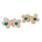 Boucles d'oreilles Clips Van Cleef & Arpels, "Fleurette", en or jaune, diamants et émeraudes. 58 Facettes 33748