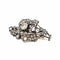 Broche Parure Fleur En Diamants, Argent Et Or 19ème Siècle 58 Facettes