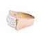 53 Bague "Tank" or rose, platine, diamants. 58 Facettes 34004