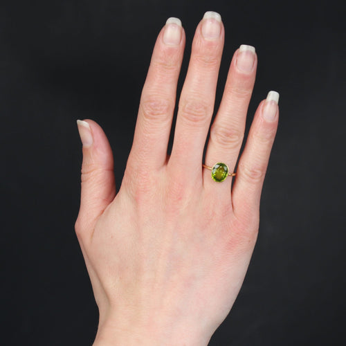 Bague 50 Bague ancienne péridot serti clos 58 Facettes 13-009