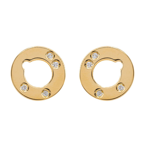 Boucles d'oreilles Dinh Van Boucles d'oreilles Cible Or jaune Diamant 58 Facettes 2711597CN
