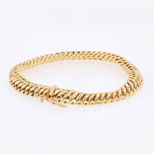 Bracelet Bracelet gourmette américaine fin or jaune 58 Facettes CVBR66