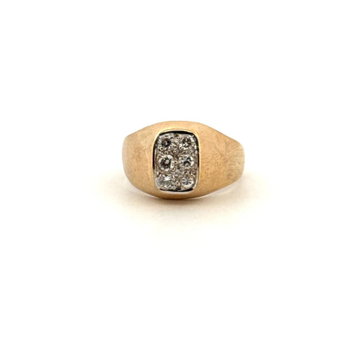 Bague 48 Chevalière Or Jaune 18k & Diamants 58 Facettes 66-GS35365-3