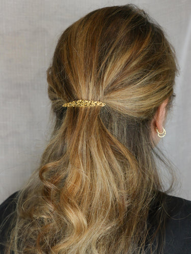 Barrette cheveux Art Nouveau or jaune 58 Facettes 1153.2