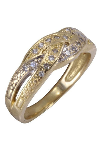 Bague 51 Bague moderne entrelacée diamants 58 Facettes 086781