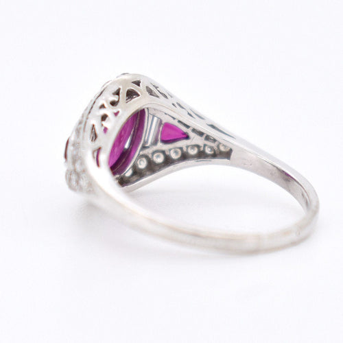 Bague 53 Bague Vintage Rubis et Diamants, Style Art Déco 58 Facettes 431