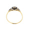 Bague Bague halo avec saphirs et diamants 58 Facettes 36385
