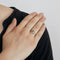 Bague 57 Bague aigrette diamant or rose et blanc Art Nouveau 58 Facettes