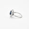 Bague 53 Bague marguerite or gris ornée d'un saphir et diamants 58 Facettes 230266