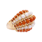 Bague 53 Bague dôme Van Cleef & Arpels, "Twist", or jaune, corail, perles. 58 Facettes 33977