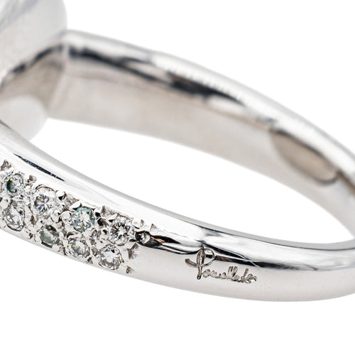 Bague 53 Pomellato Bague Capri Or blanc Jais, Diamant 58 Facettes 3726309CN