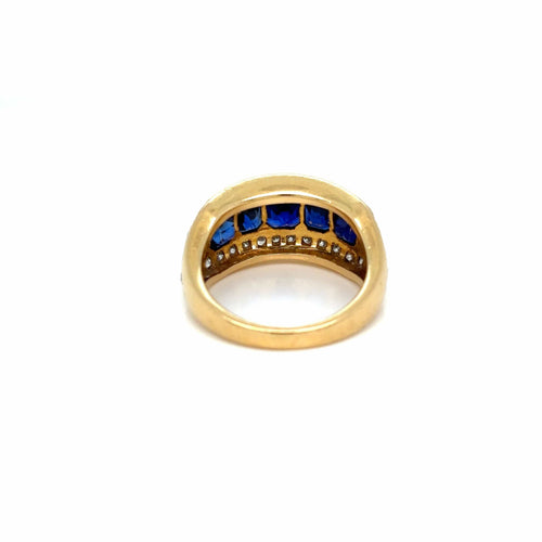 Bague Bague en saphir naturel et diamant Illario 58 Facettes