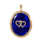 Pendentif Pendentif antique victorien en forme de double cœur en or rose 10 carats, perles de rocaille 58 Facettes G13702