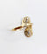 Bague 51 Bague toi et moi antique or jaune, diamants, monture à enroulement (circa 1900) 58 Facettes A05284