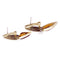 Boucles d'oreilles Boucles d'oreilles modernistes, or jaune, diamants, citrines. 58 Facettes 33616