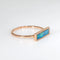 Bague Bague diamant opale East West, taille 7, bijoux fins Estate, anneau en or rose 14 carats 58 Facettes G13852