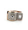 Bague 53 Anello vintage en or rose 18kt et diamants 58 Facettes