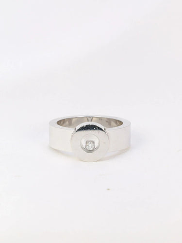 Bague Bague Chopard Happy Diamonds ronde en or blanc et diamants 58 Facettes J2
