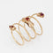 Bague Bague vintage en or jaune 10 carats avec saphir orange et anneau large de 6,5 mm 58 Facettes G12490