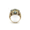 Bague Bague bombée en or avec topaze bleue victorienne et grenat 58 Facettes A20050