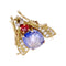 Broche Broche Van Cleef & Arpels, « Abeille », platine, or jaune, saphir, rubis et diamants. 58 Facettes 34982