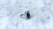 Bague Bague Art Déco Losange Saphir synthétique et diamants 58 Facettes