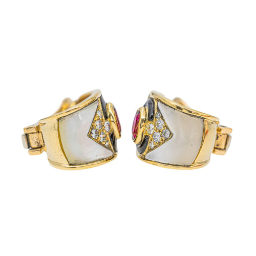 Boucles d'oreilles Fred Boucles d'oreilles Or jaune Rubis 58 Facettes 2576874CN