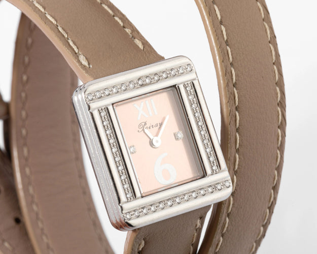 Montre Montre en or gris et diamant Poiray modèle ma première mini 58 Facettes