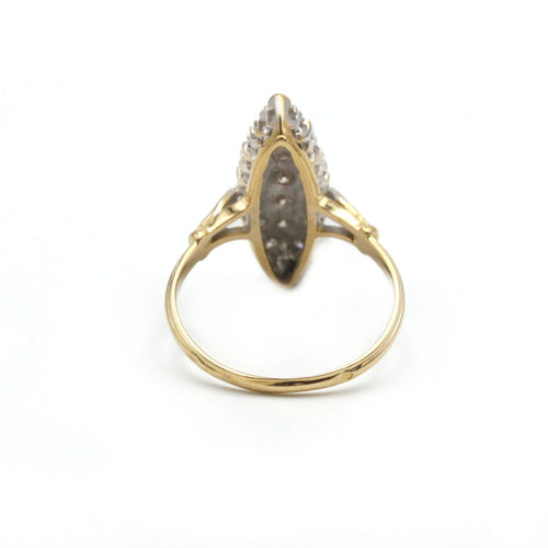 Bague 53 Bague - Or blanc et jaune et diamants 58 Facettes 1163