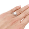 55 Bague solitaire platine, diamant. 58 Facettes 34159