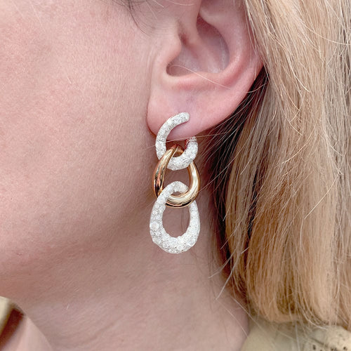 Boucles d'oreilles Boucles d'oreilles Pomellato, "Tango", en or rose et diamants. 58 Facettes 34057