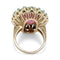 Bague 52 Bague cocktail vintage en or sertie d'un diamant rubélite naturel de 12 carats 58 Facettes