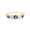 Bague 54 Bague Jarretière Belle Époque, Or jaune, Saphirs et Diamants Naturels 58 Facettes 378