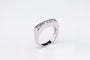 Bague 53 Bague Princesse Or blanc Diamants 58 Facettes