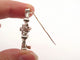Broche vintage broche pampille perle 1850 en argent & or 18k diamants 58 Facettes 260511