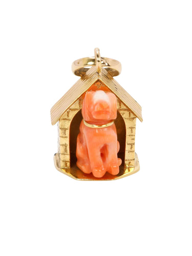 Pendentif Pendentif Charms chien or jaune corail 58 Facettes 1099.8