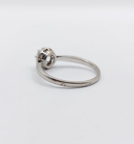 Bague solitaire art deco Platine diamant taille ancienne 0,43 carat (circa 1930)