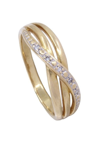 Bague 56 Bague moderne entrelacée diamants 58 Facettes 088421