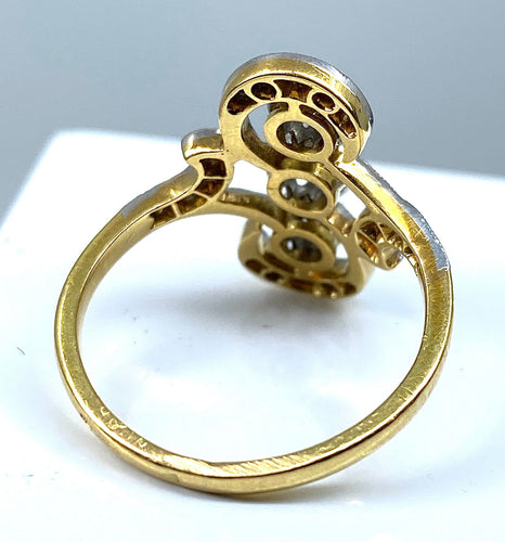 Bague 51 Bague en or 18 carats et diamants, vers 1900 58 Facettes AB178