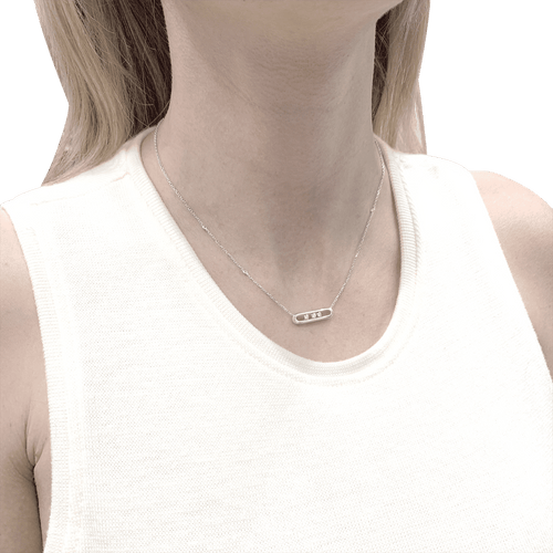 Collier Collier-Sautoir Messika, "Baby Move", or blanc, diamants. 58 Facettes 34538